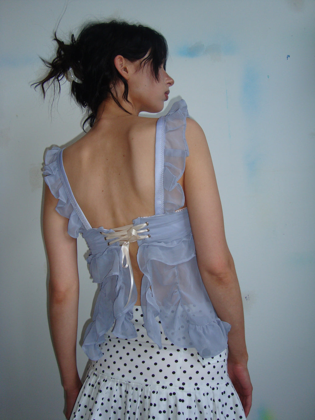 Lavender Ruffle Top