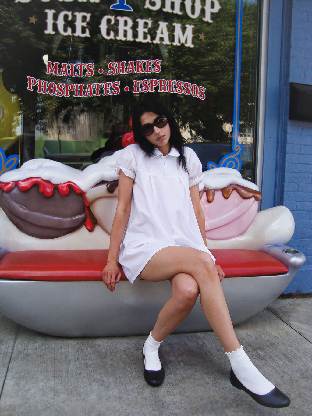 Crispy White Babydoll Dress