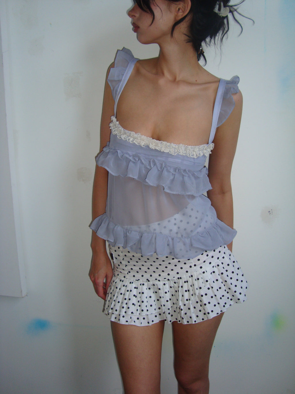 Lavender Ruffle Top
