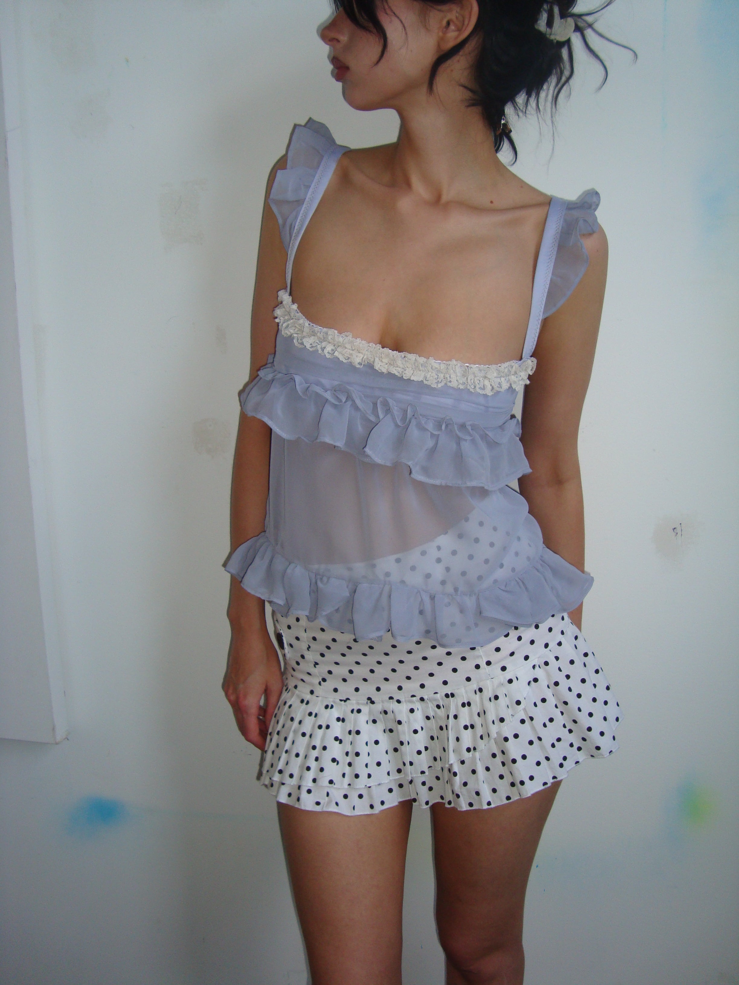 Lavender Ruffle Top
