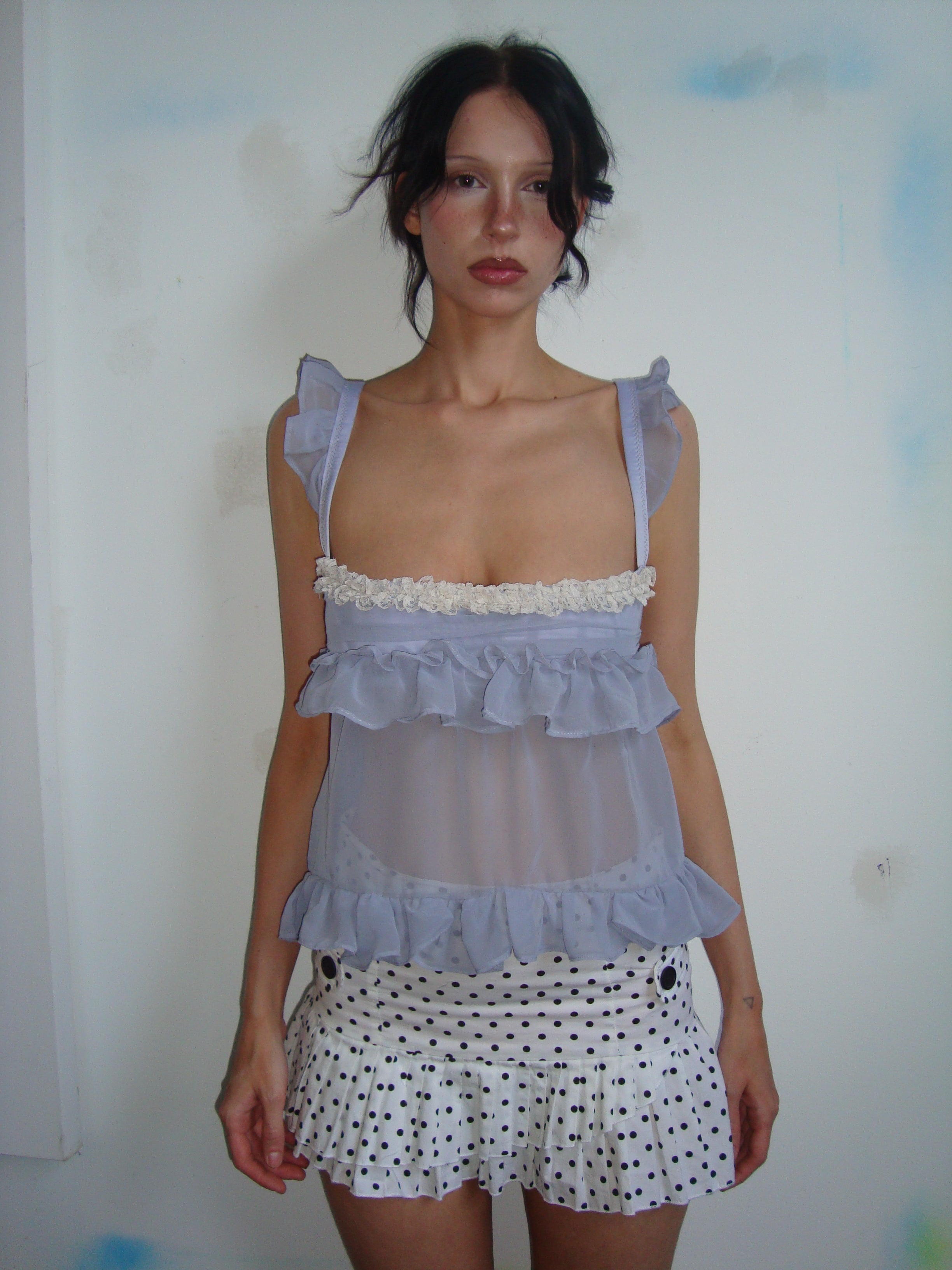 Lavender Ruffle Top